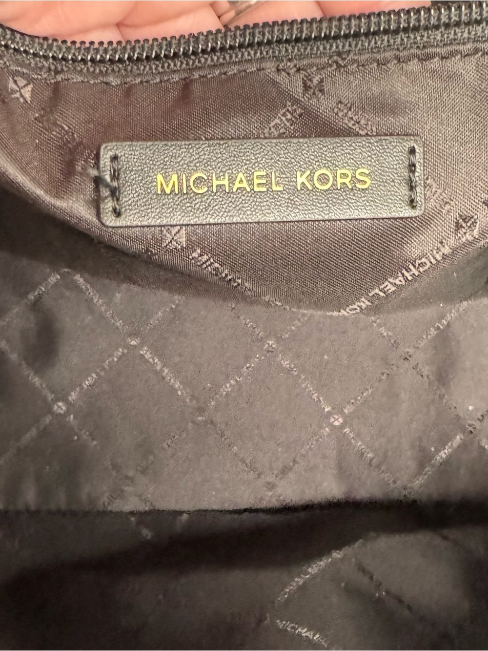 Michael Kors Black Pebbled Leather Tote with Gold Hardware - Picture 9 of 14